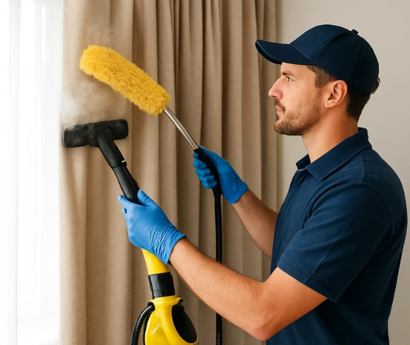 Trusted blind cleaning technician Matty Curtain Cleaning paradise-beach-nsw QLD