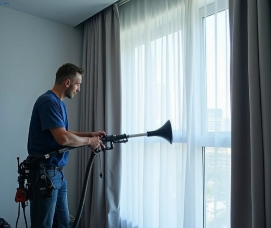 Professional commercial curtain cleaning process equipment Matty Curtain Cleaning paradise-beach-nsw