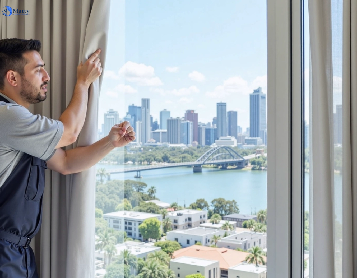 Professional curtain steam cleaning service paradise-beach-nsw QLD by Matty Curtain Cleaning
